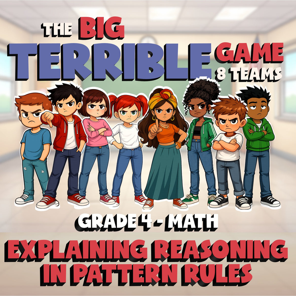 Explaining Reasoning in Pattern Rules BIG TERRIBLE GAME - Grade 4 Math Review