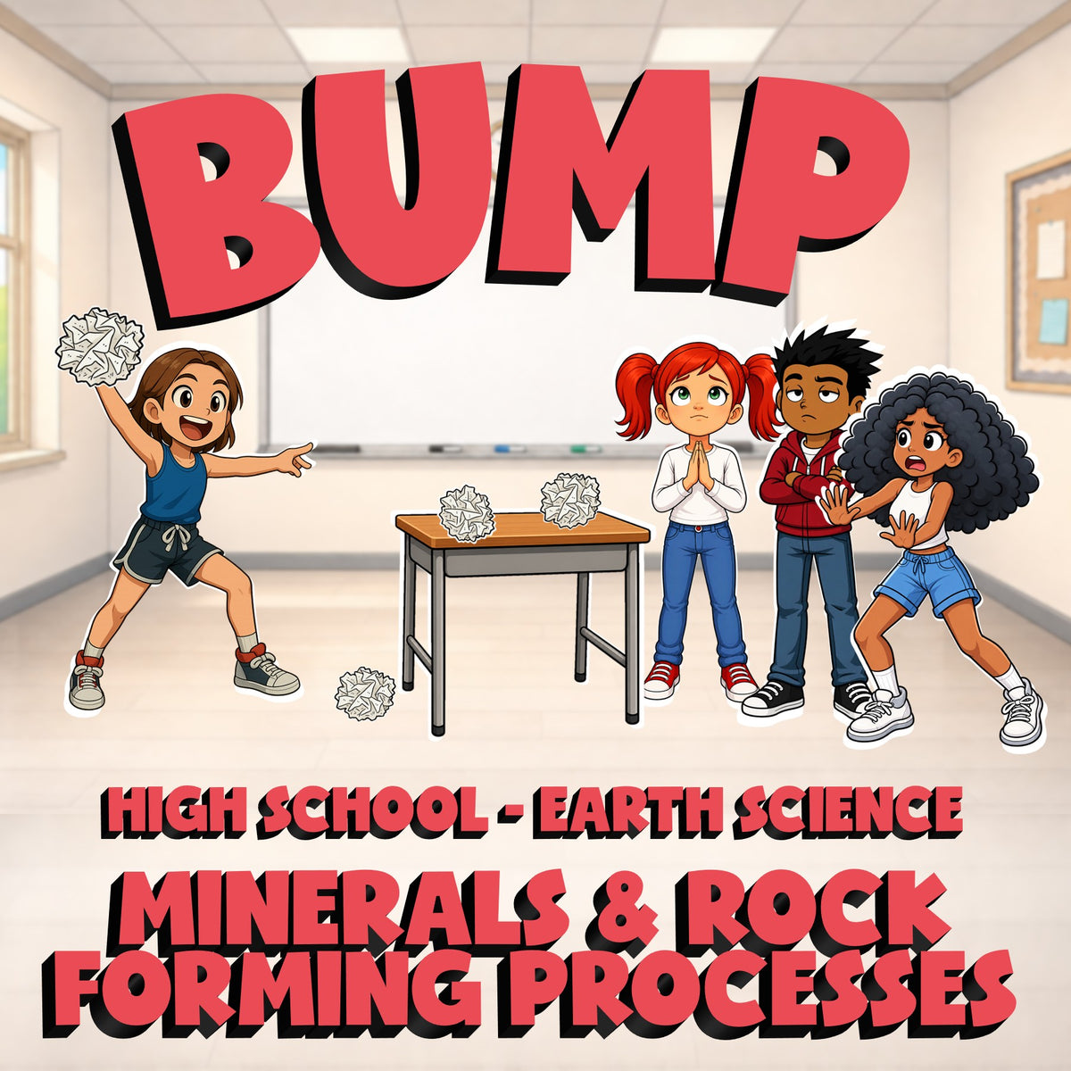 Minerals & Rock Forming Processes BUMP Game - No Prep Earth Science Review