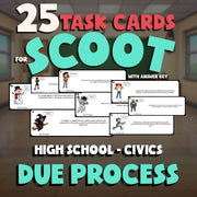 Due Process SCOOT TASK CARDS Civics Game - No Prep Review Activity