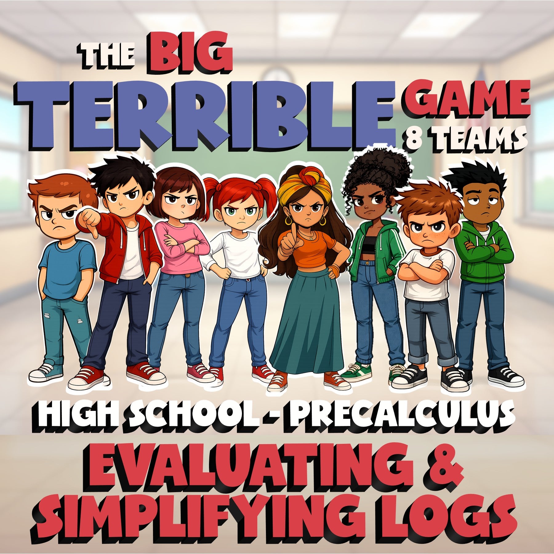 Evaluating & Simplifying Logs BIG TERRIBLE GAME - PreCalculus Math Review
