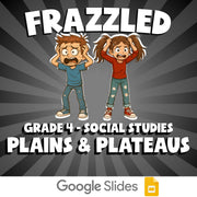 Plains & Plateaus FRAZZLED Socials Game - No Prep Grade 4 Review Activity