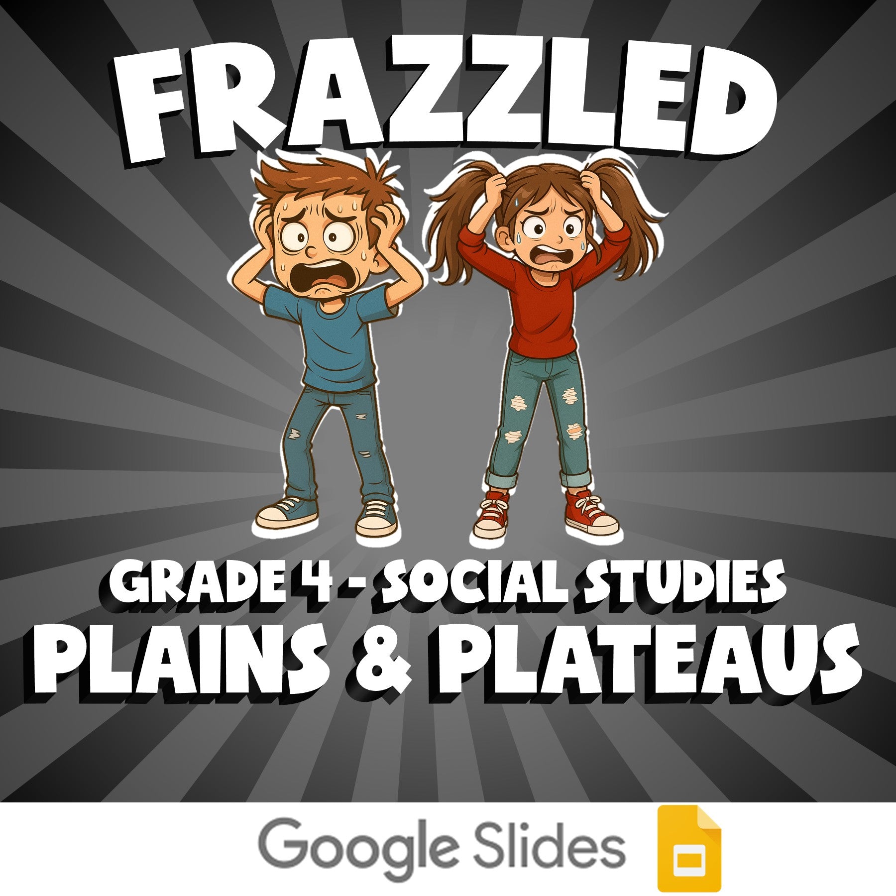 Plains & Plateaus FRAZZLED Socials Game - No Prep Grade 4 Review Activity
