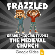 The Medieval Church FRAZZLED Socials Game - No Prep Grade 7 Review Activity