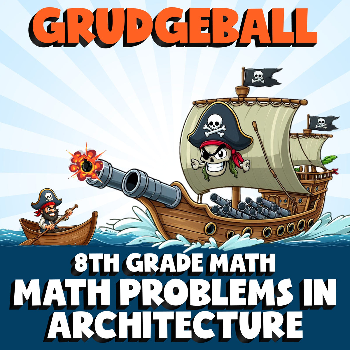 Math Problems in Architecture GRUDGEBALL Math Game - No Prep Grade 8 Review