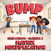 Matrix Multiplication BUMP Math Game - No Prep Algebra 2 Review Activity