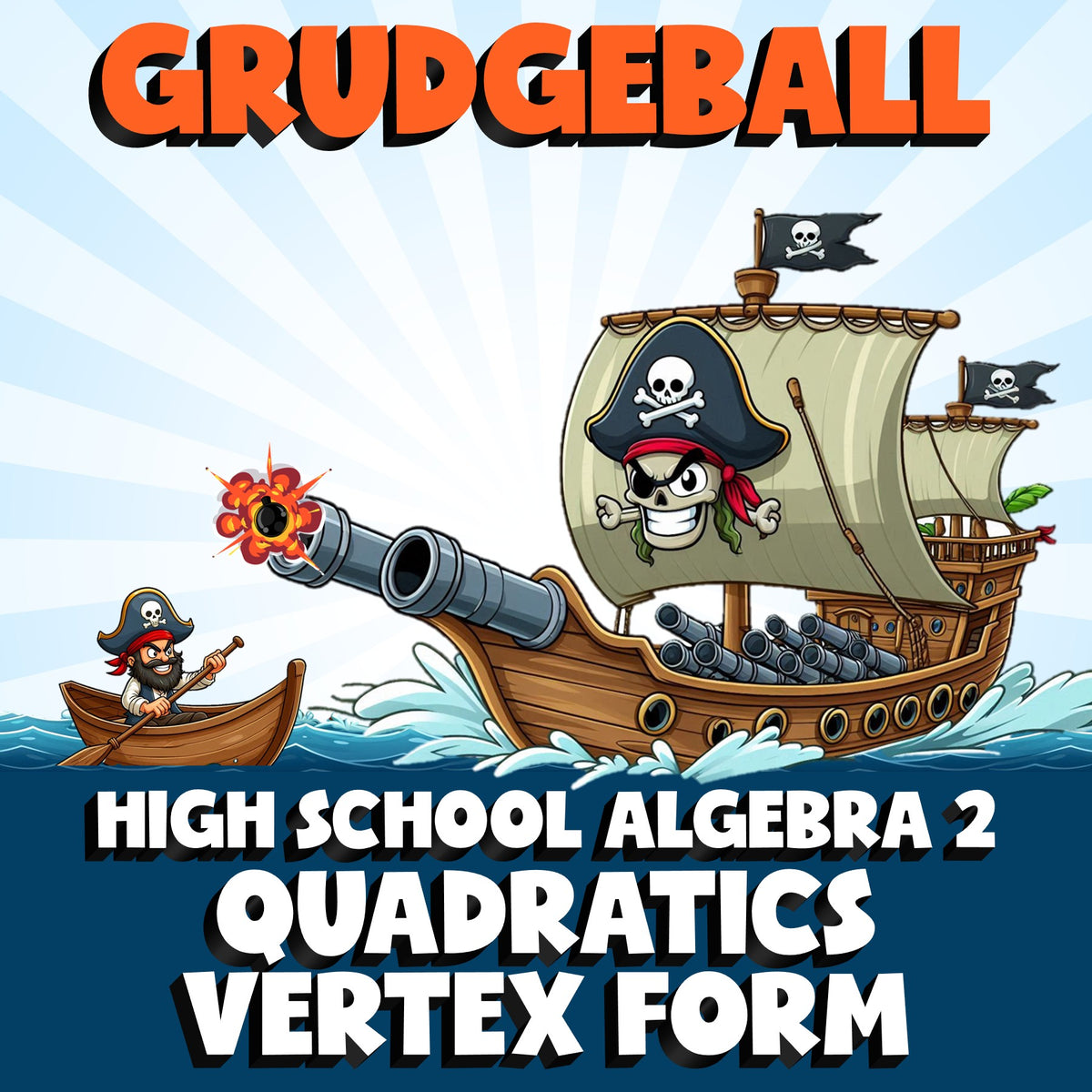 Quadratics Vertex Form GRUDGEBALL Math Game - No Prep Algebra 2 Review Activity