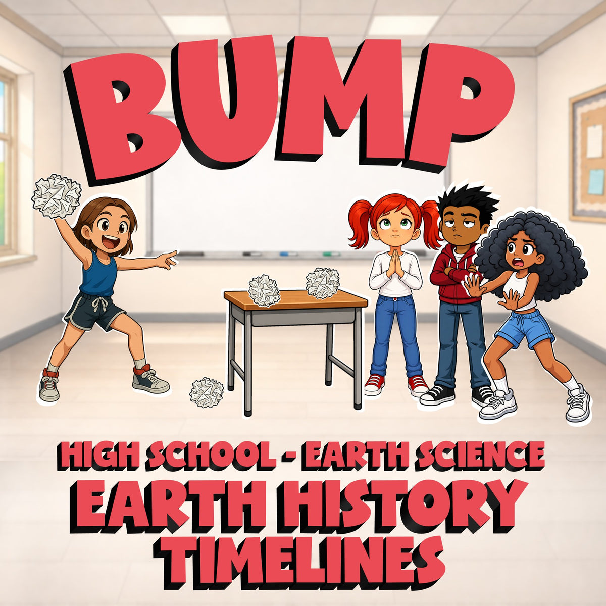 Earth History Timelines BUMP Game - No Prep Earth Science Review Activity