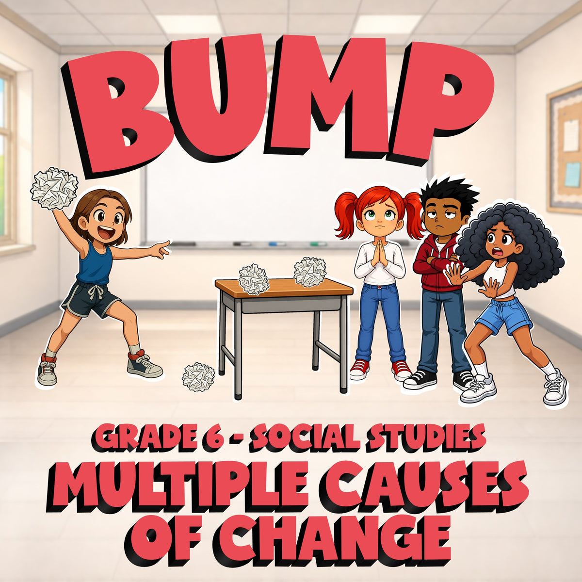 Multiple Causes of Change BUMP Socials Game - No Prep Grade 6 Review Activity