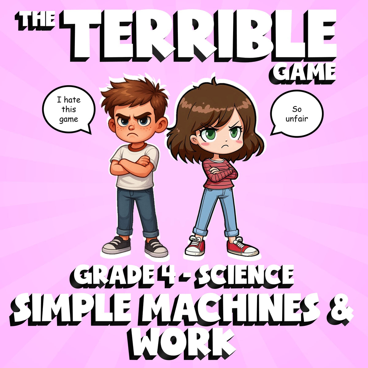 Simple Machines & Work THE TERRIBLE GAME - No Prep Grade 4 Science Review