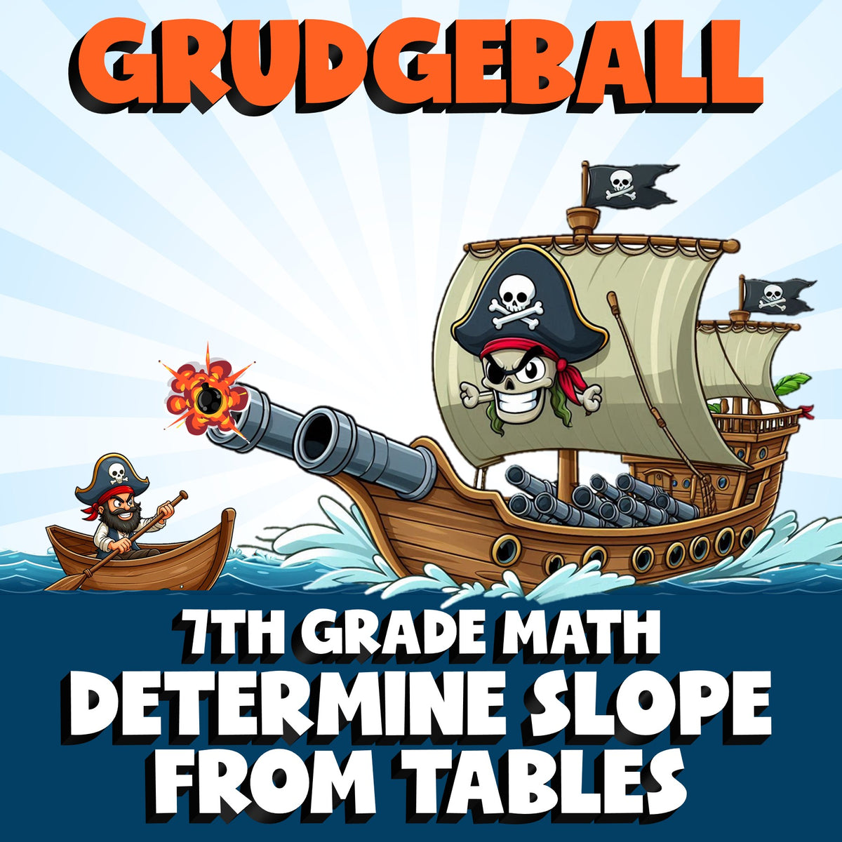 Determine Slope from Tables GRUDGEBALL Math Game - No Prep Grade 7 Review