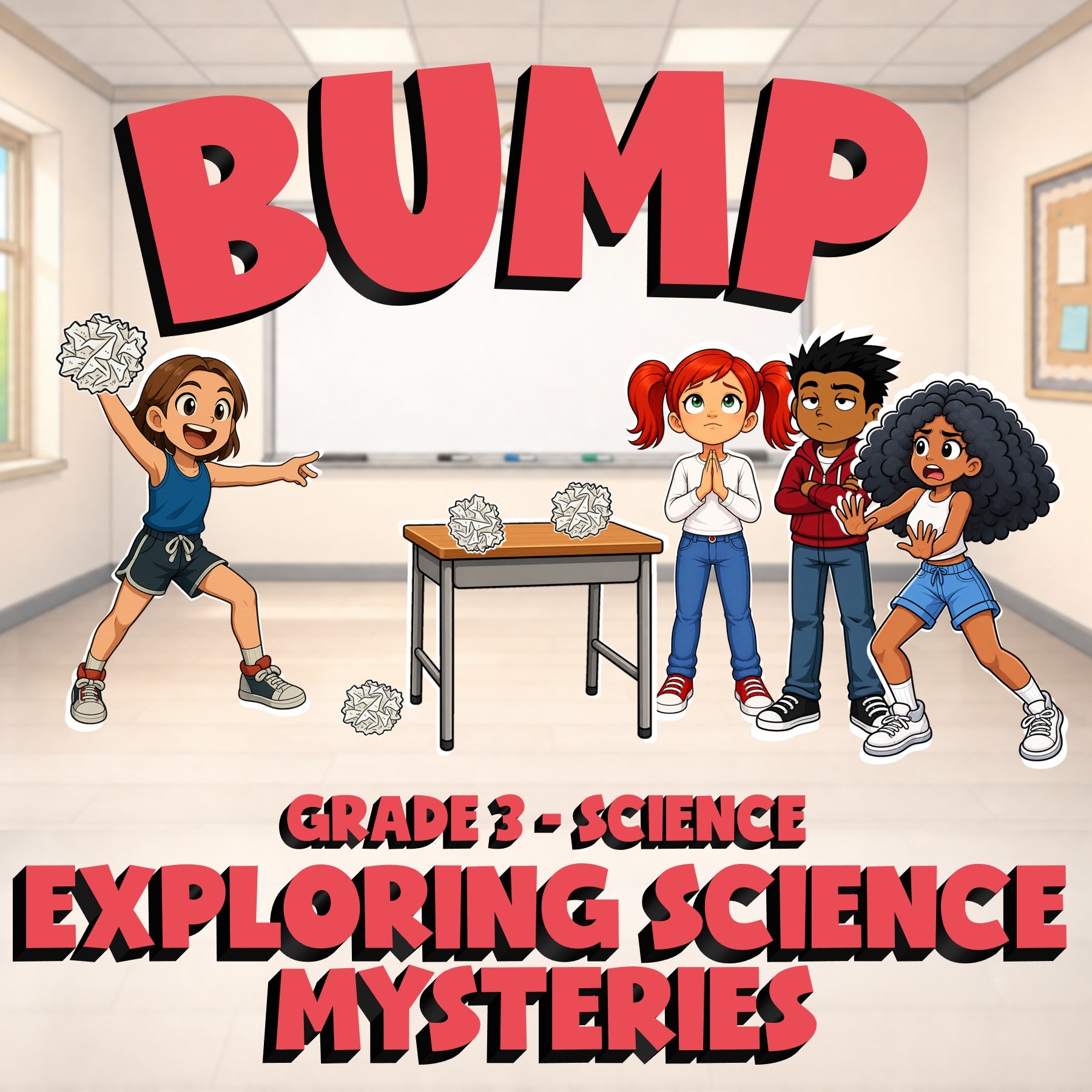 Exploring Science Mysteries BUMP Science Game - No Prep Grade 3 Review Activity