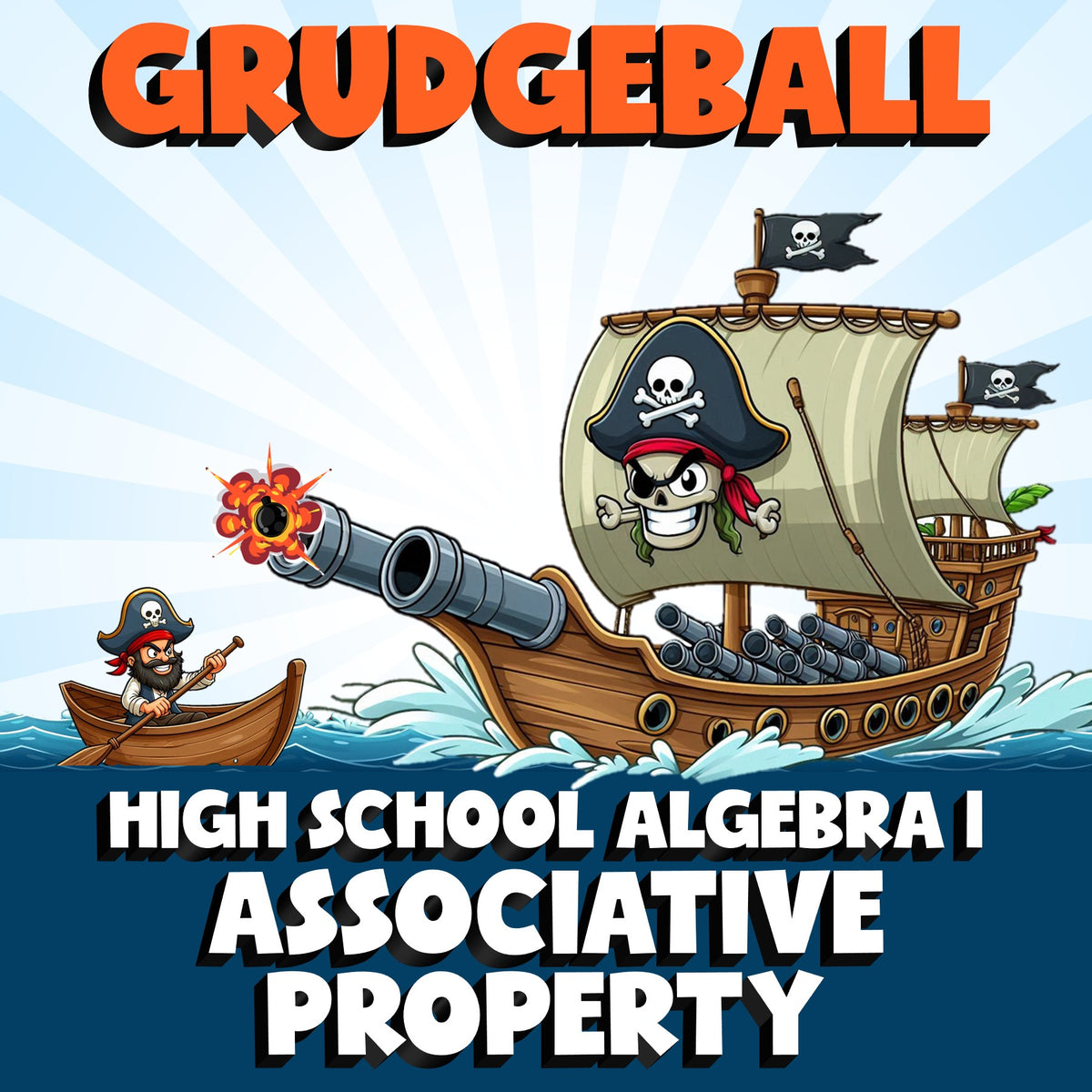 Associative Property GRUDGEBALL Math Game - No Prep Algebra 1 Review Activity