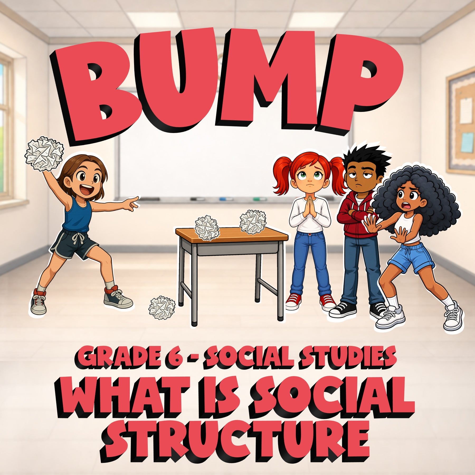 What Is Social Structure BUMP Socials Game - No Prep Grade 6 Review Activity