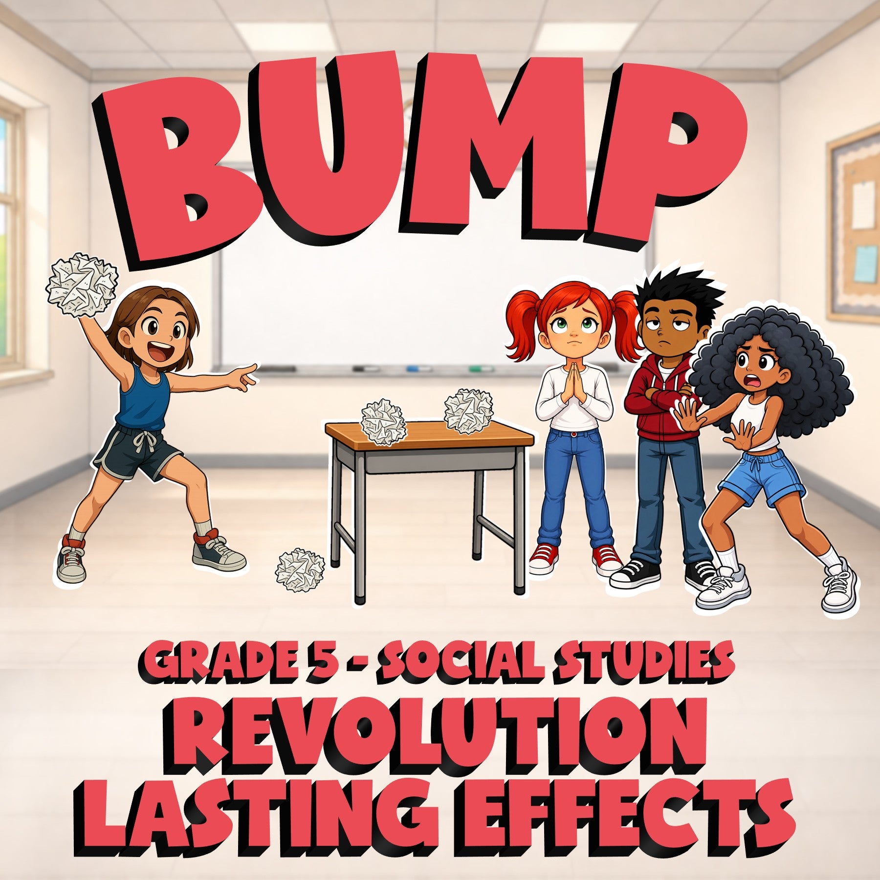 Revolution Lasting Effects BUMP Socials Game - No Prep Grade 5 Review Activity