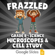 Microscopes & Cell Study FRAZZLED Science Game - No Prep Grade 8 Review Activity