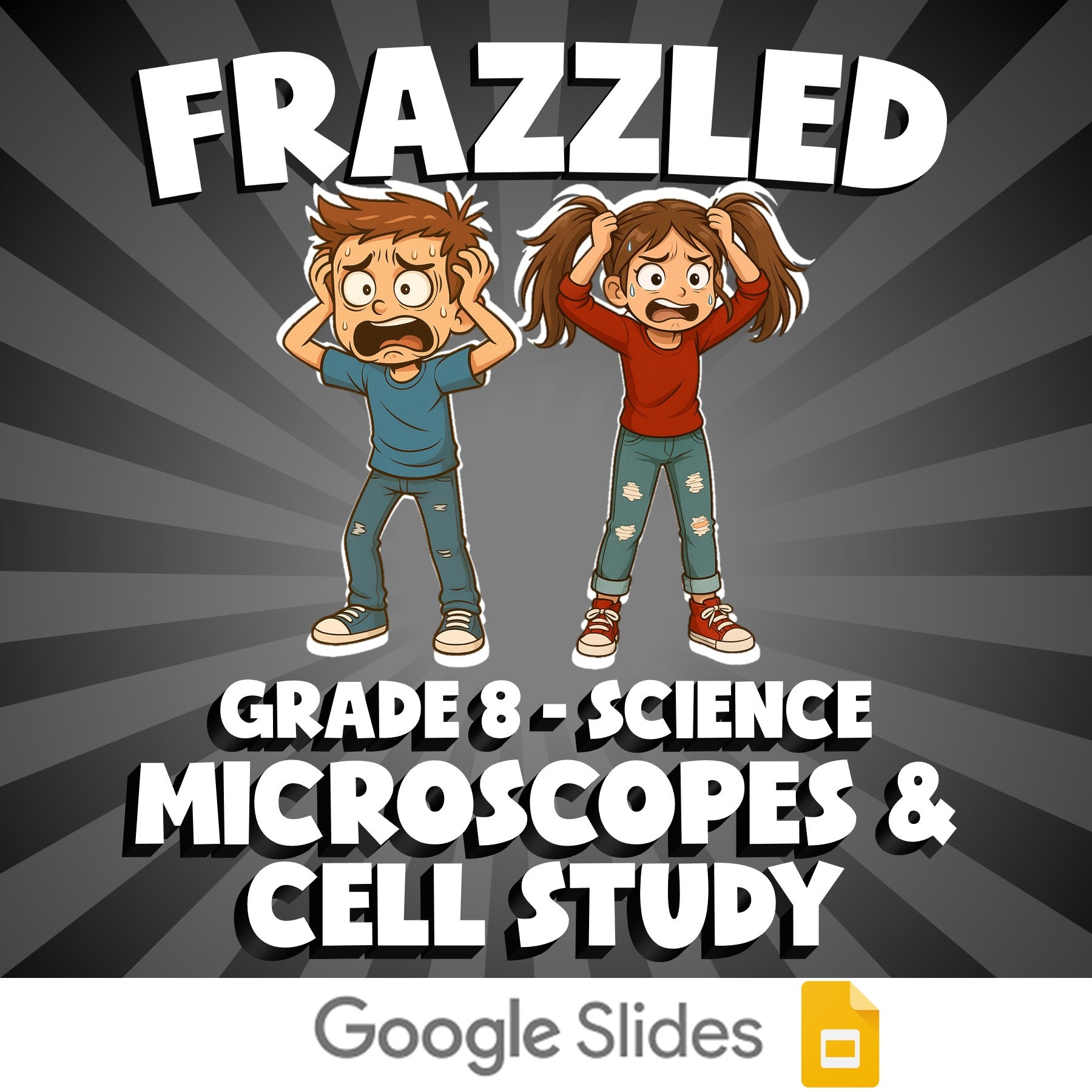 Microscopes & Cell Study FRAZZLED Science Game - No Prep Grade 8 Review Activity