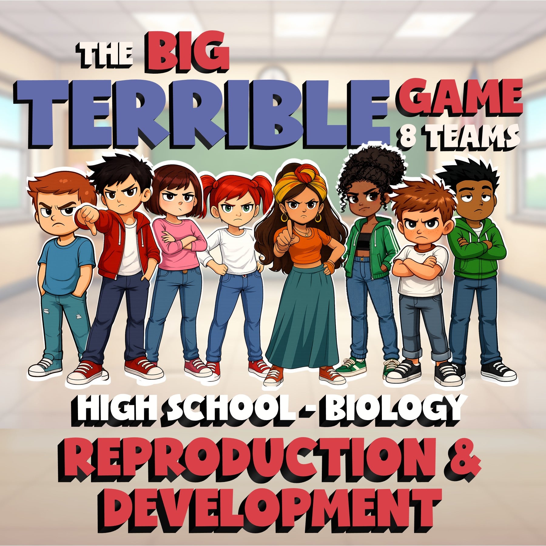 Reproduction & Development BIG TERRIBLE GAME - No Prep Biology Science Review