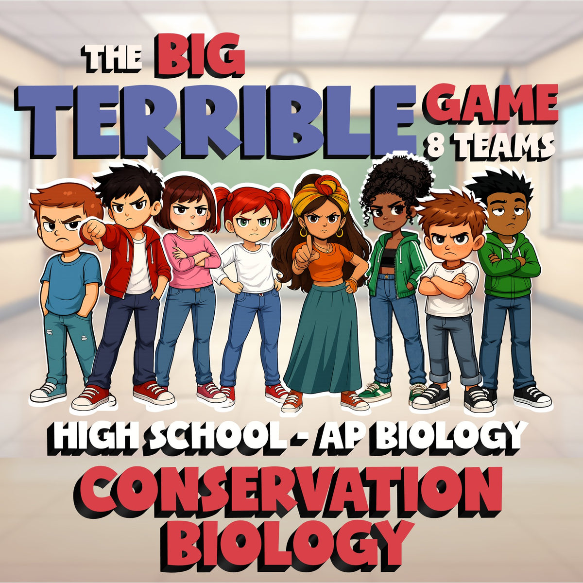 Conservation Biology BIG TERRIBLE GAME - No Prep AP Biology Science Review