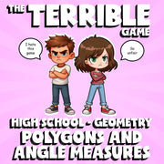 Polygons and Angle Measures THE TERRIBLE GAME - No Prep Geometry Math Review