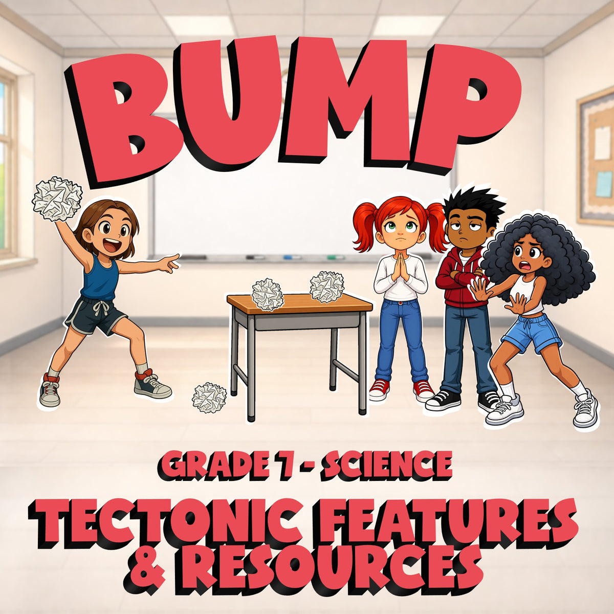 Tectonic Features & Resources BUMP Science Game - No Prep Grade 7 Review