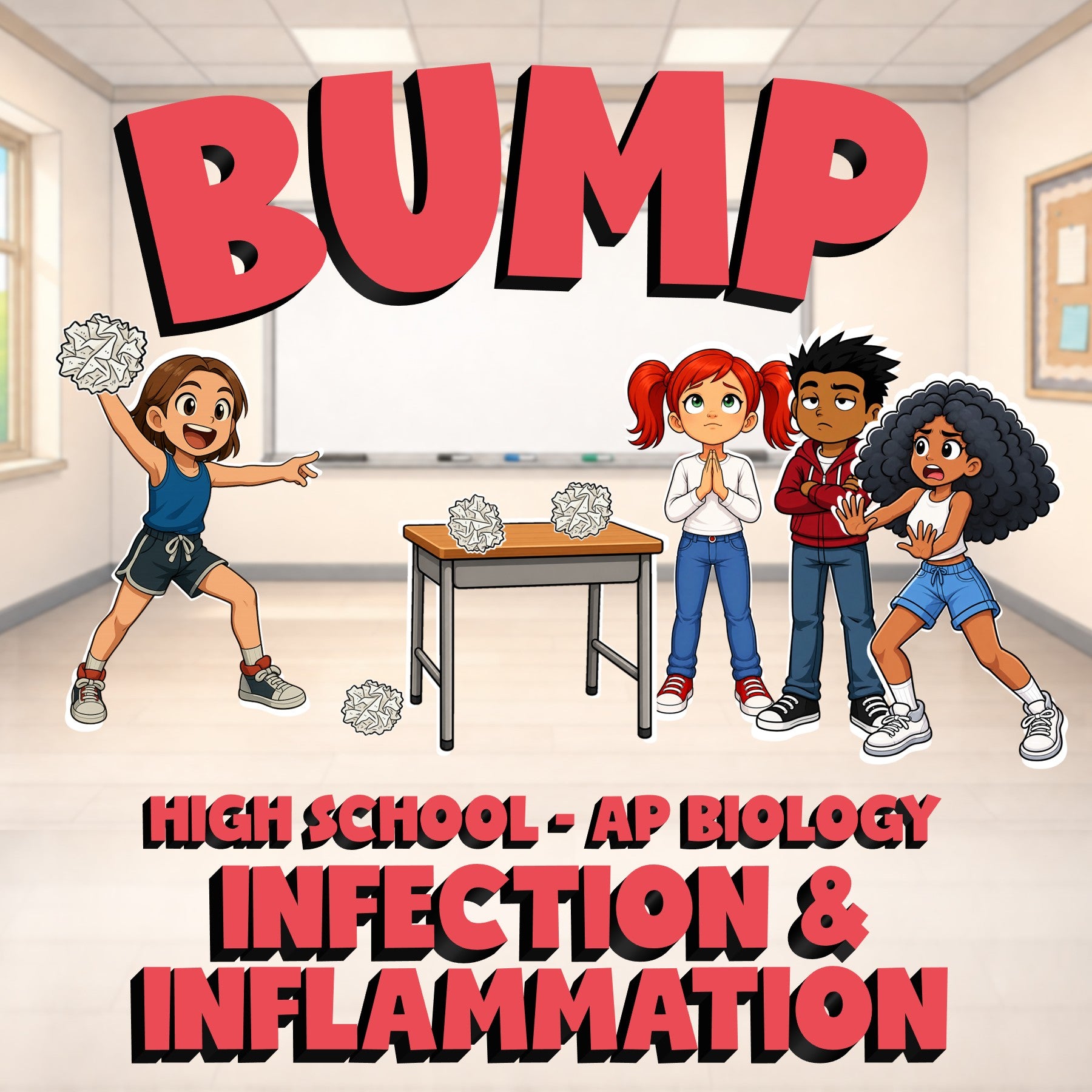 Infection & Inflammation BUMP Science Game - No Prep AP Biology Review Activity