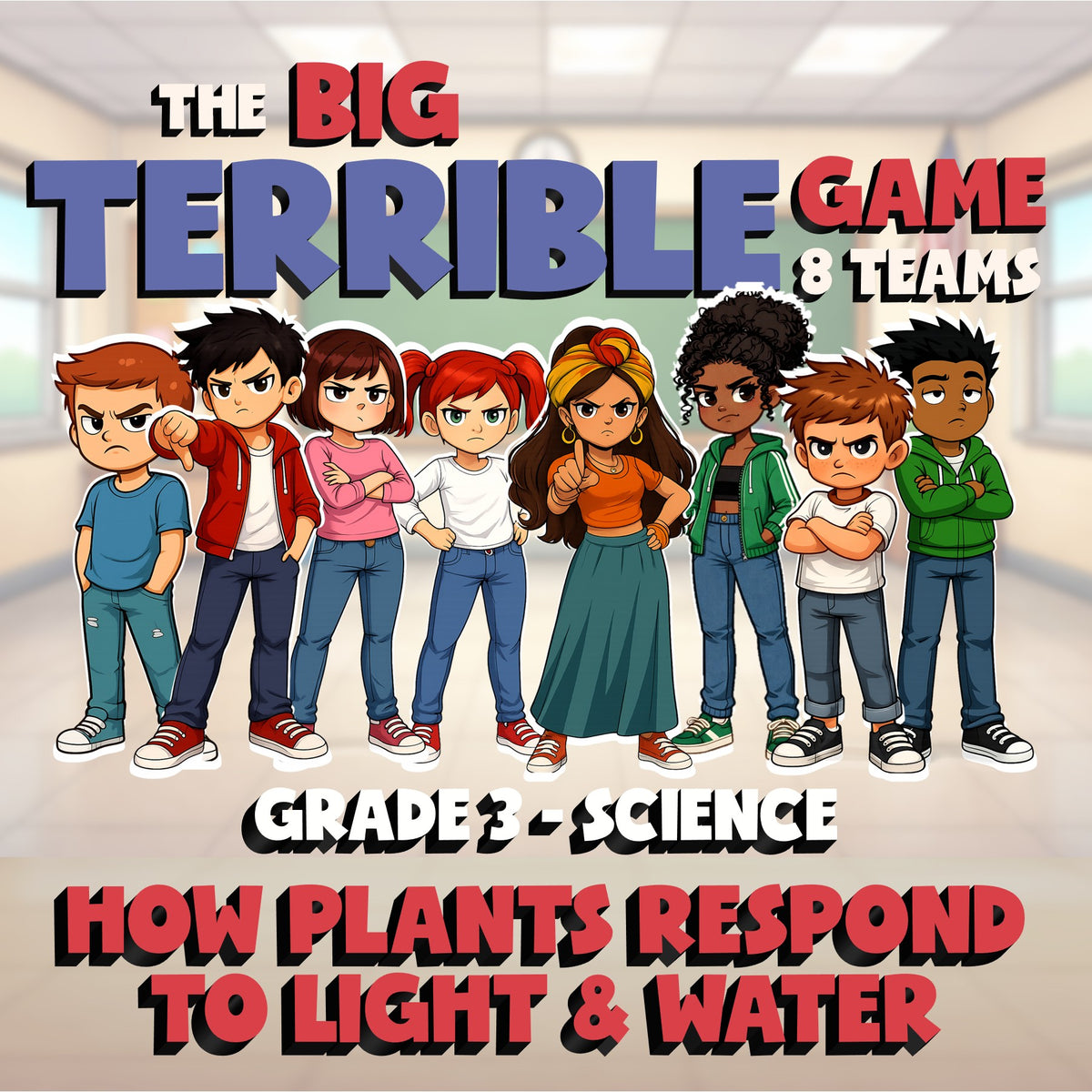 How Plants Respond to Light & Water BIG TERRIBLE GAME - Grade 3 Science Review