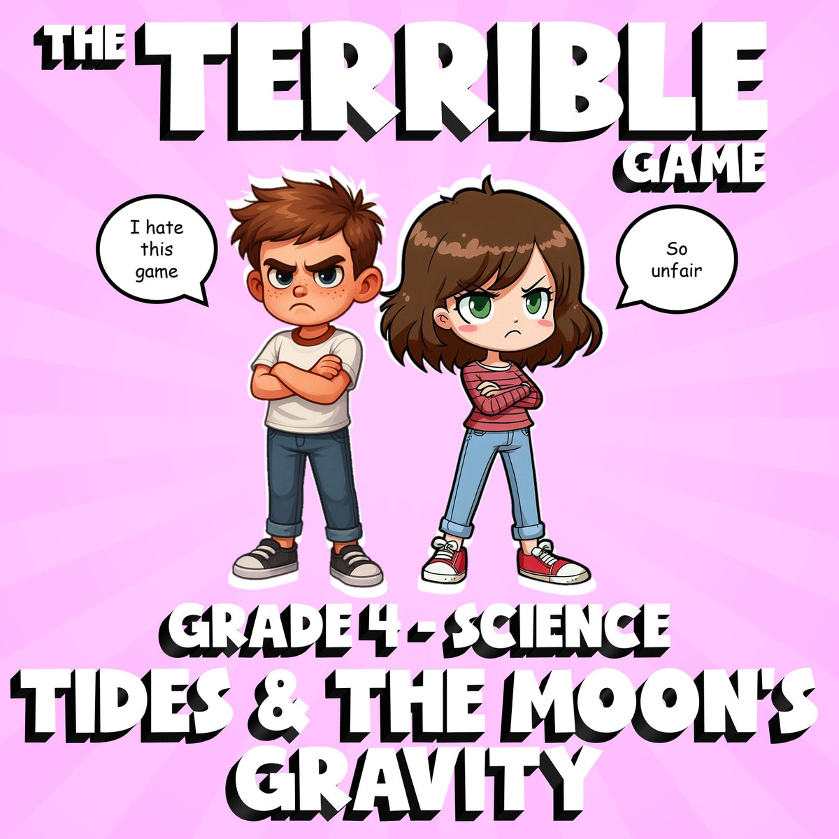 Tides & the Moon’s Gravity THE TERRIBLE GAME - No Prep Grade 4 Science Review