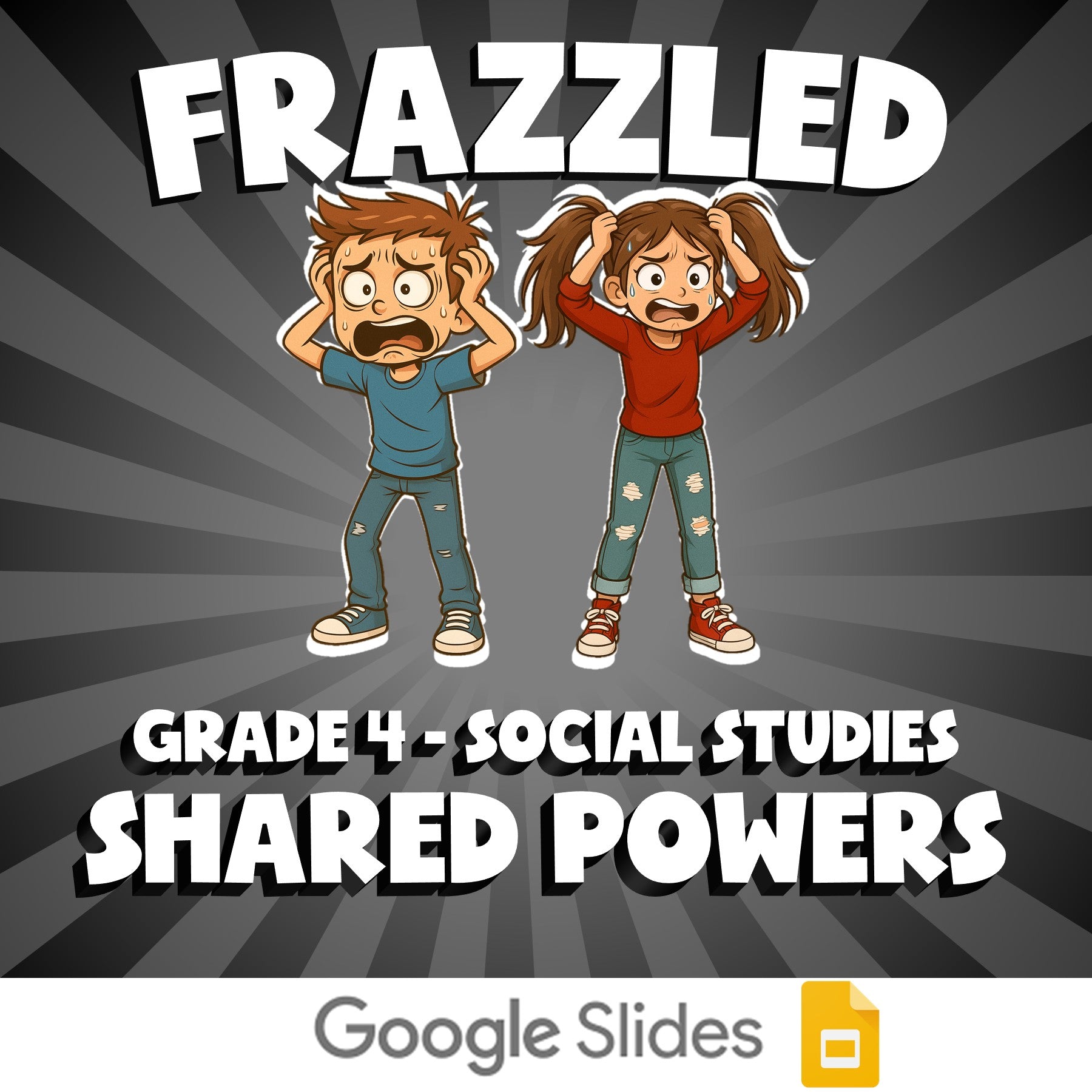 Shared Powers FRAZZLED Socials Game - No Prep Grade 4 Review Activity