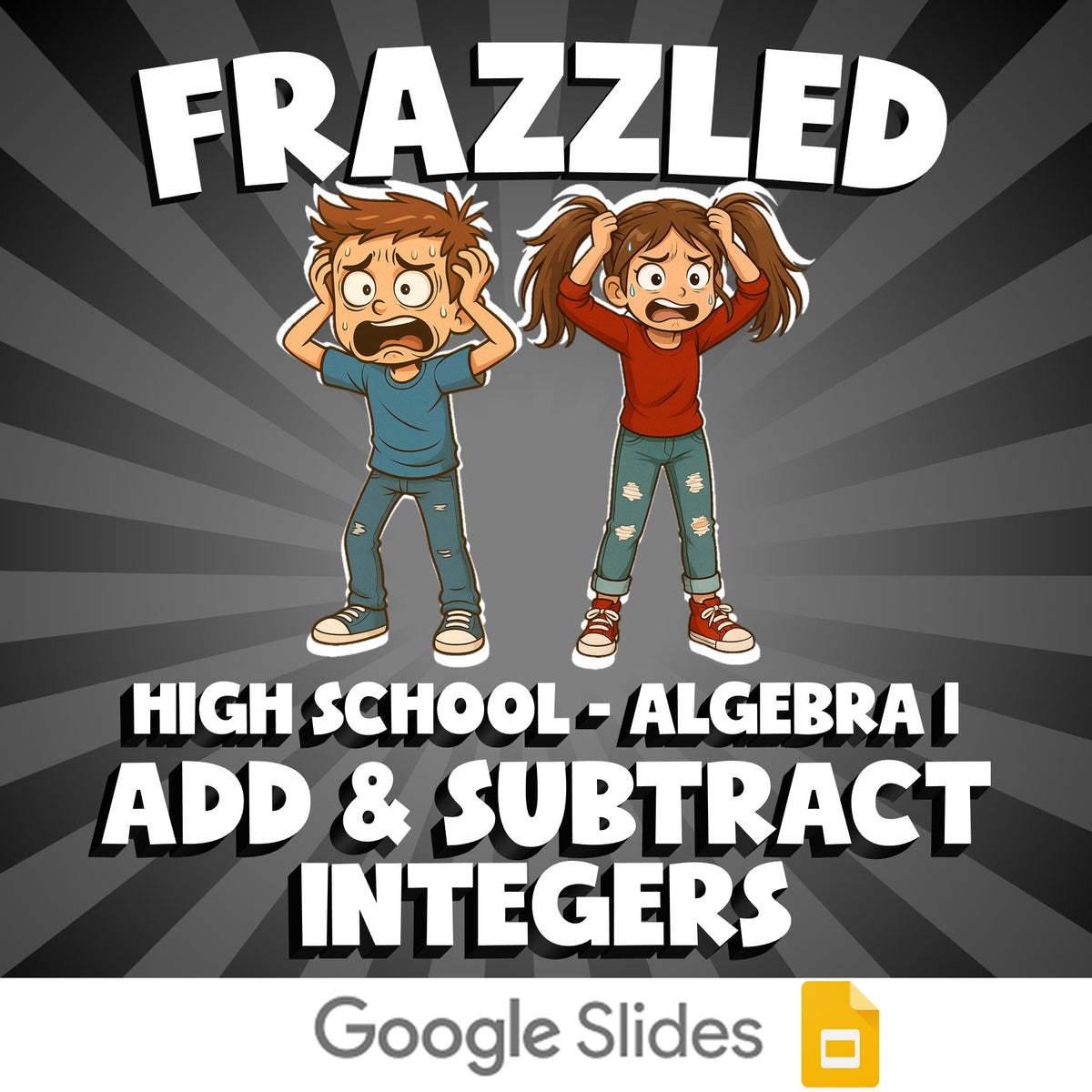 Add & Subtract Integers FRAZZLED Math Game - No Prep Algebra 1 Review Activity