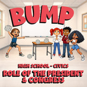 Role of the President & Congress BUMP Civics Game - No Prep Review Activity