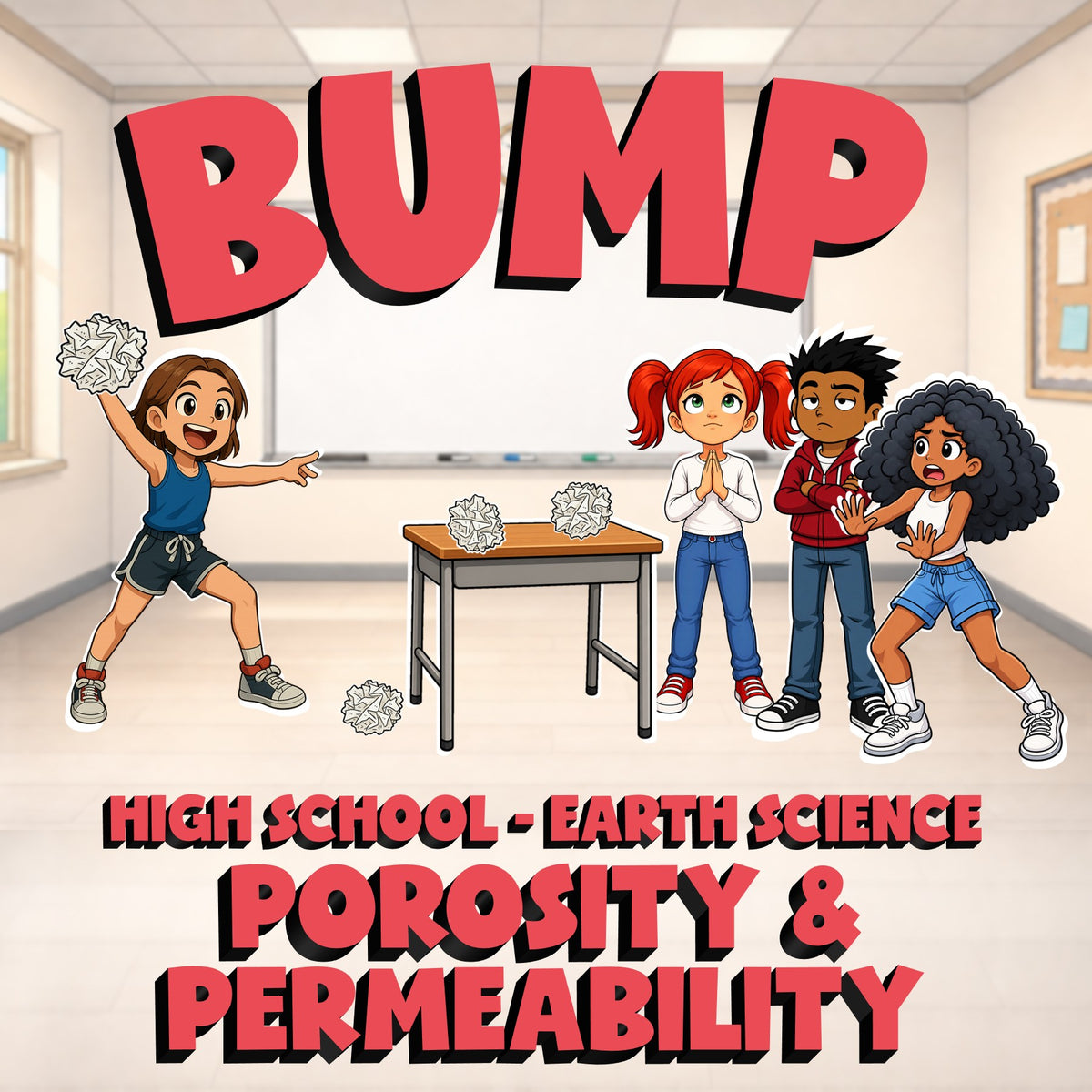 Porosity & Permeability BUMP Game - No Prep Earth Science Review Activity