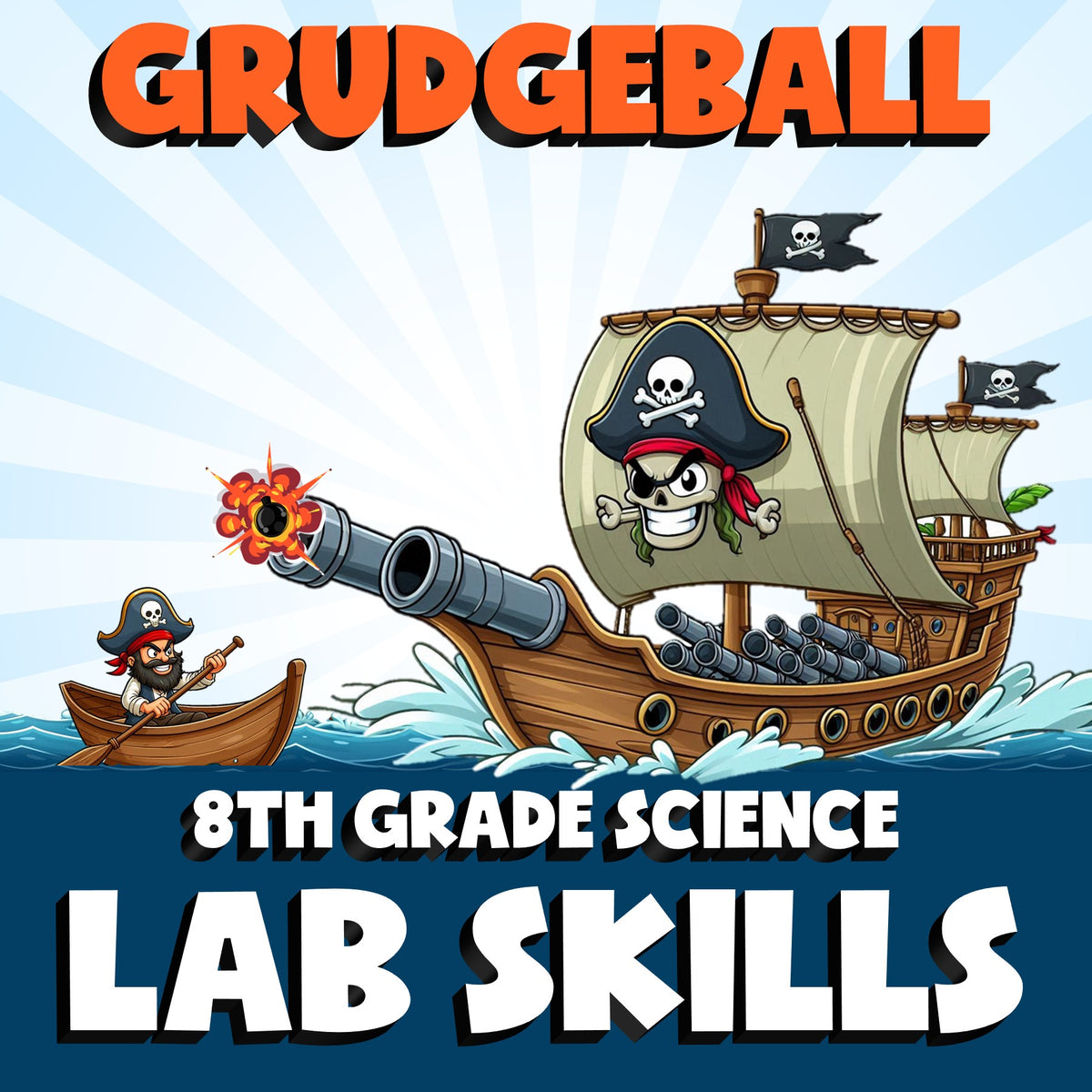 Lab Skills GRUDGEBALL Science Game - No Prep Grade 8 Review Activity