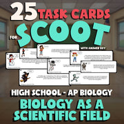 Biology as a Scientific Field SCOOT TASK CARDS Science Game - No Prep AP Biology