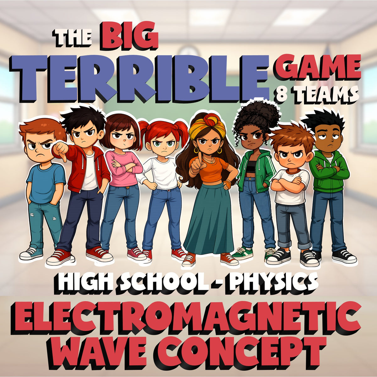 Electromagnetic Wave Concept BIG TERRIBLE GAME - No Prep Physics Science Review