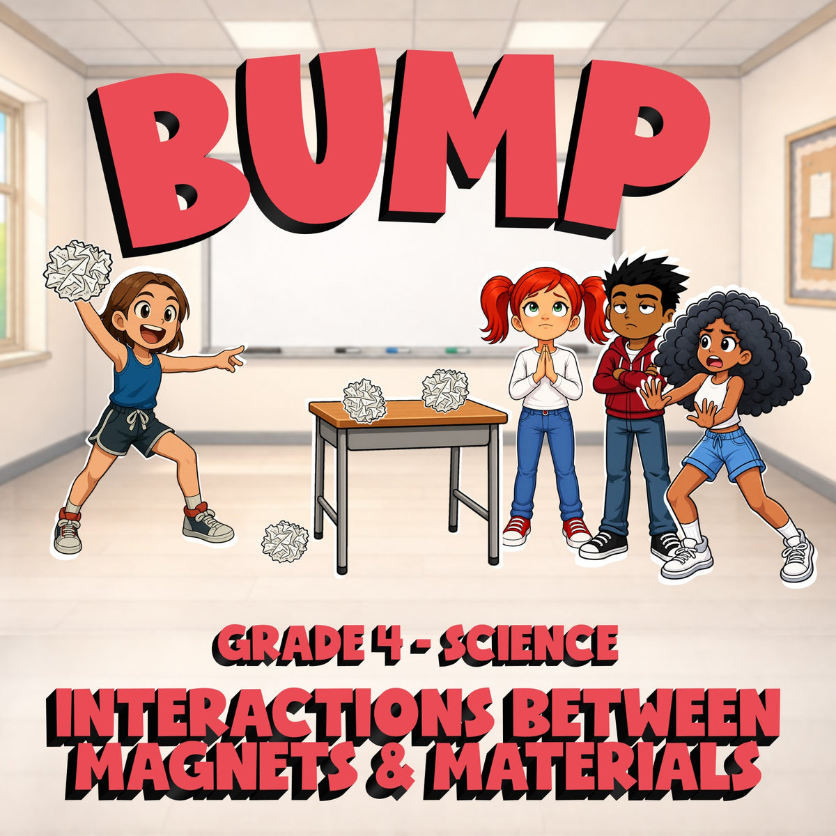 Interactions Between Magnets & Materials BUMP Science Game - No Prep Grade 4