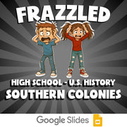 Southern Colonies FRAZZLED U.S. History Game - No Prep Review Activity