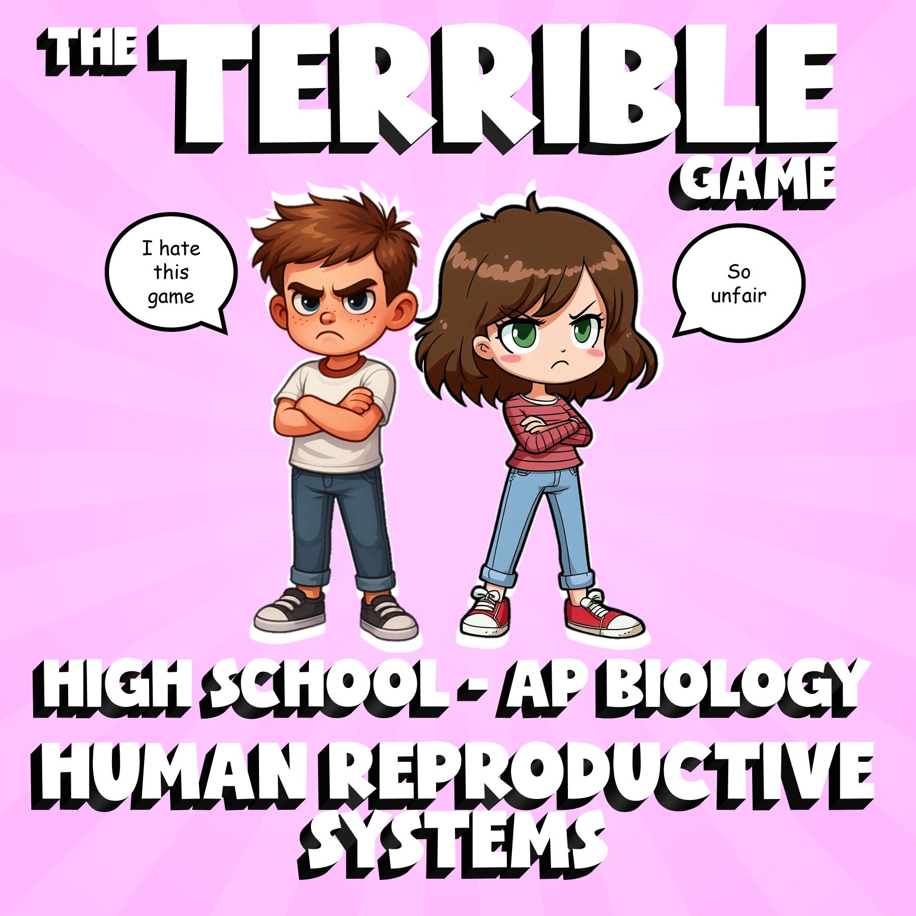 Human Reproductive Systems THE TERRIBLE GAME - No Prep AP Biology Science Review