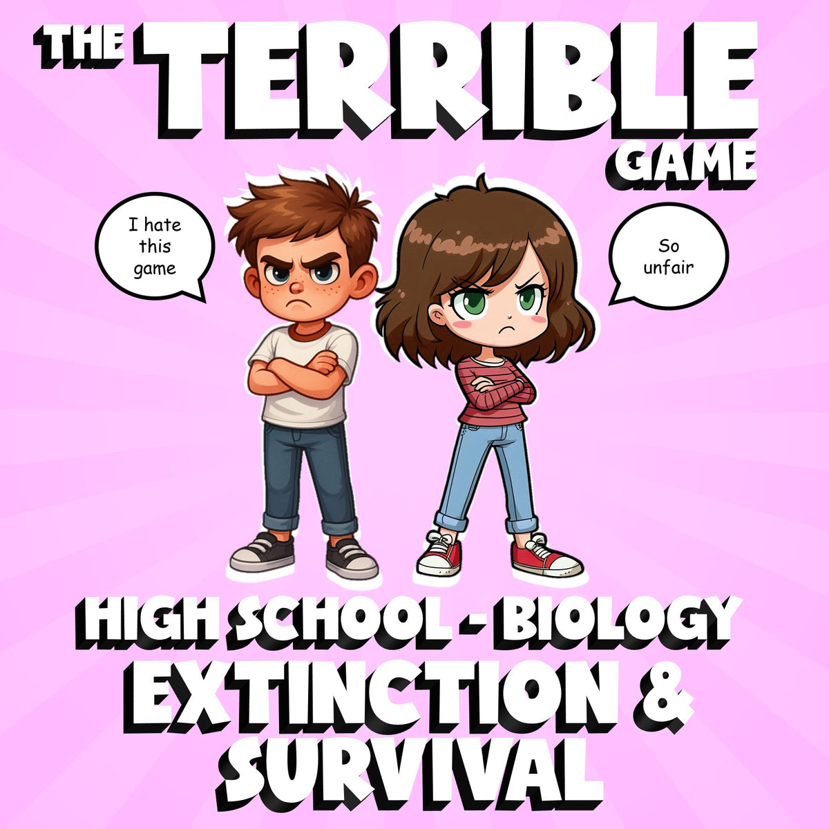 Extinction & Survival THE TERRIBLE GAME - No Prep Biology Science Review
