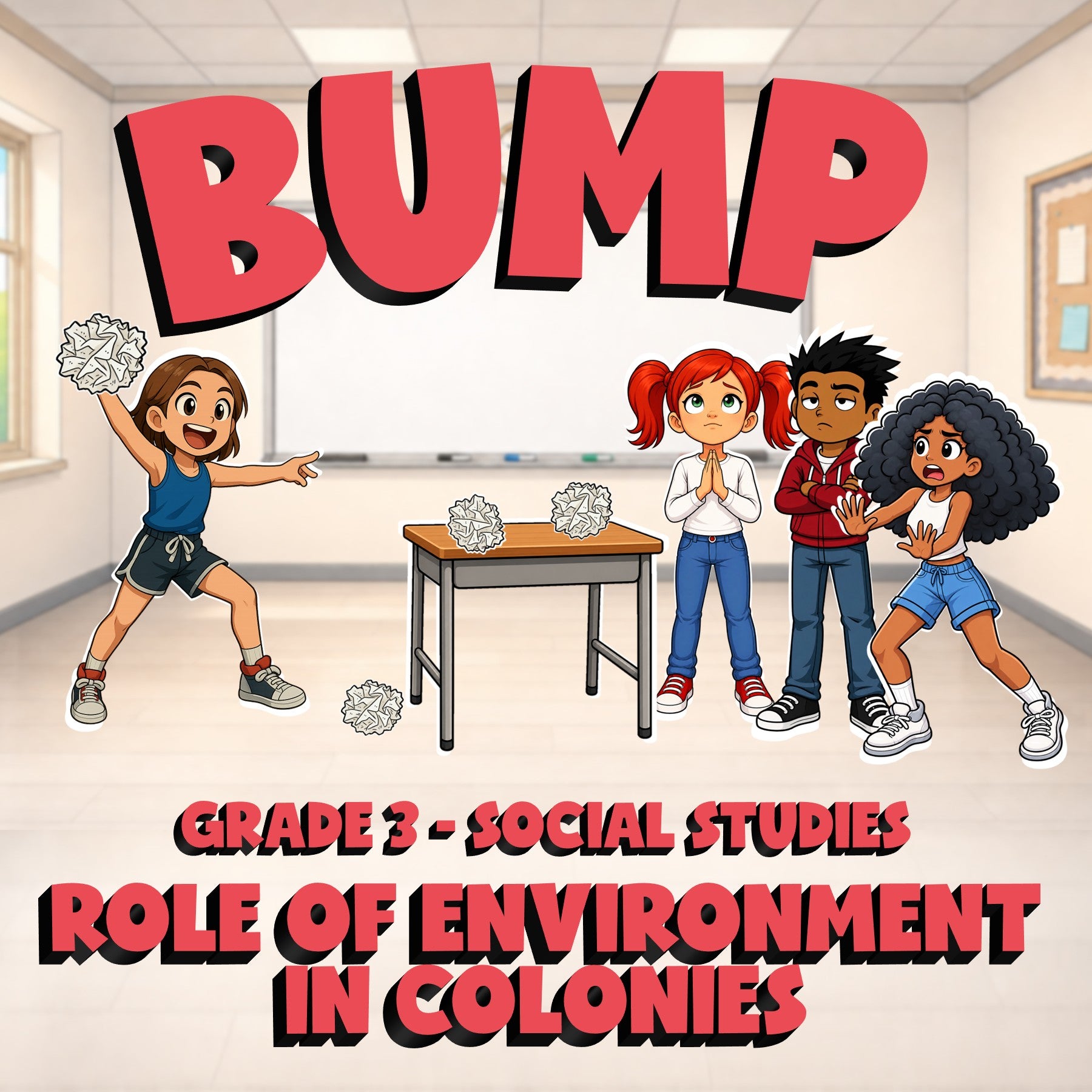 Role of Environment in Colonies BUMP Socials Game - No Prep Grade 3 Review