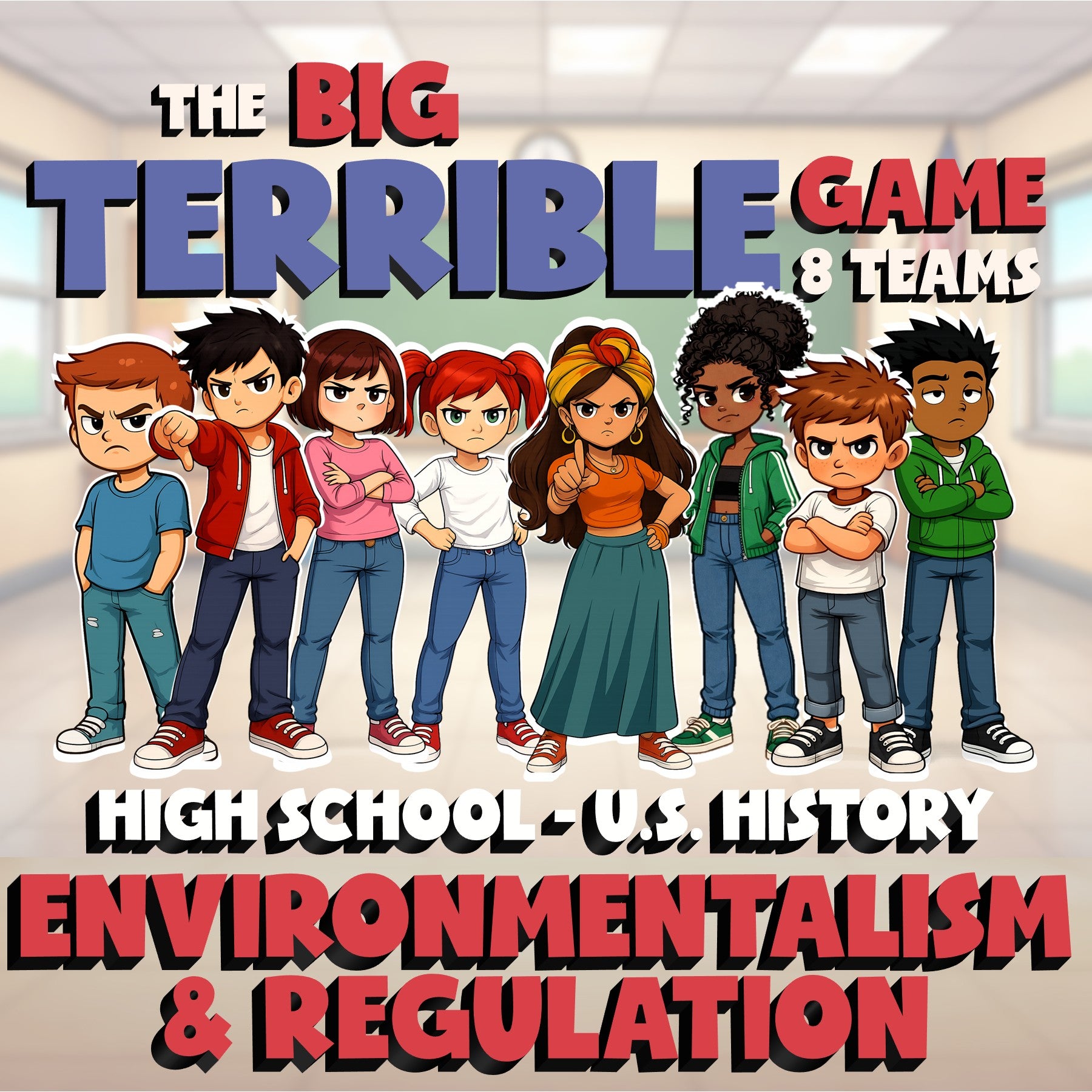 Environmentalism & Regulation BIG TERRIBLE GAME - No Prep U.S. History Review