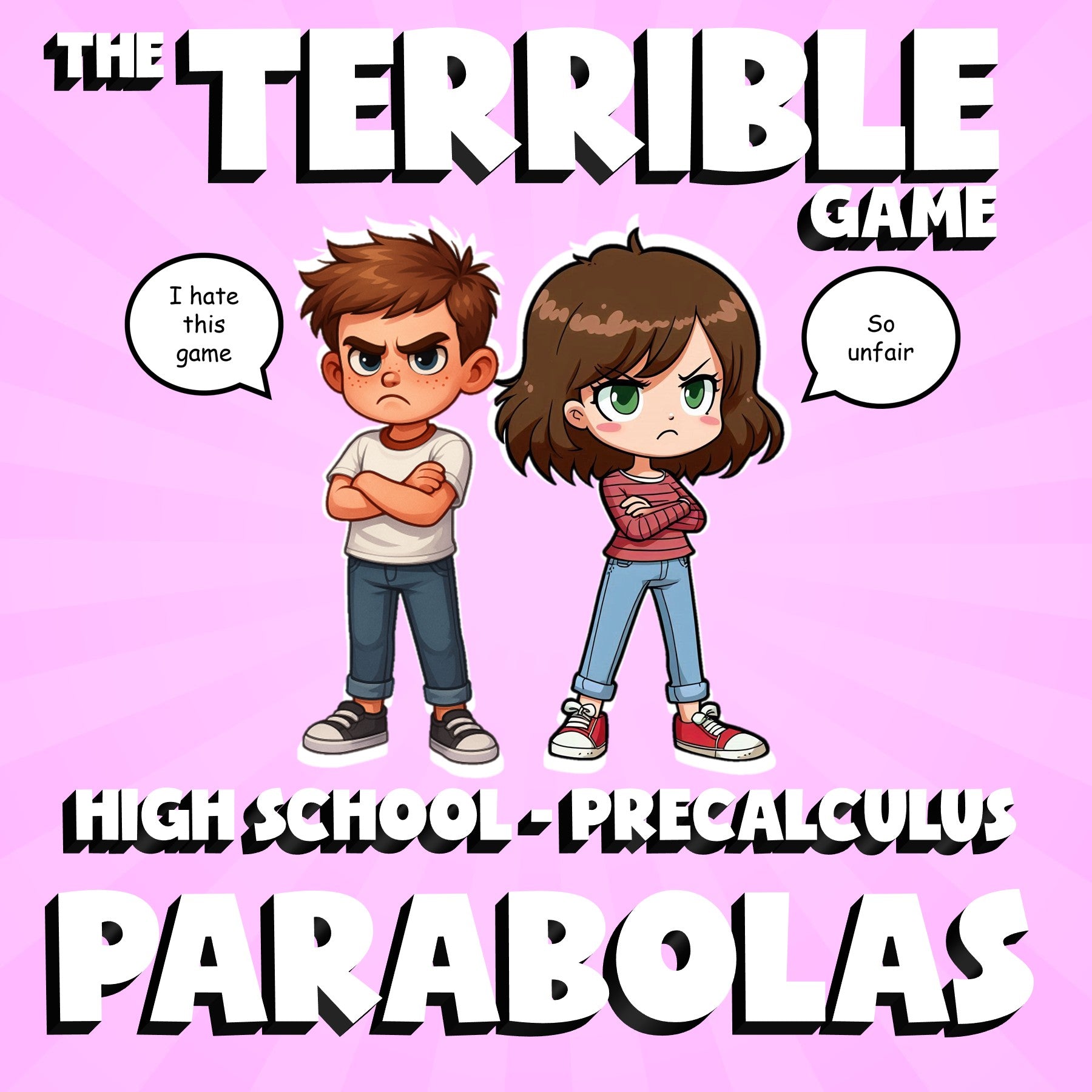 Parabolas THE TERRIBLE GAME - No Prep PreCalculus Math Review Activity