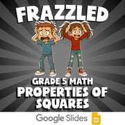 Properties of Squares FRAZZLED Math Game - No Prep Grade 5 Review Activity