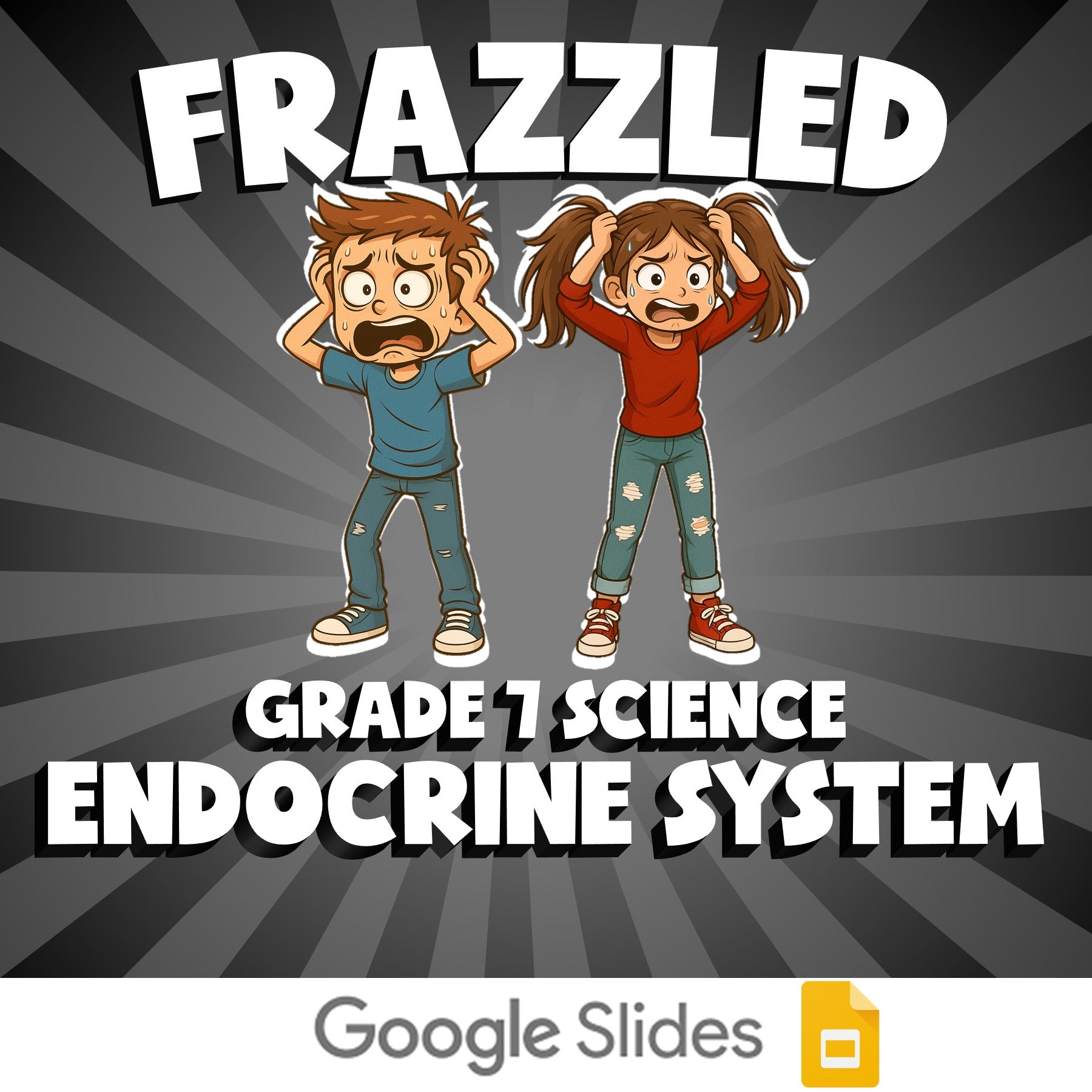 Endocrine System FRAZZLED Science Game - No Prep Grade 7 Review Activity