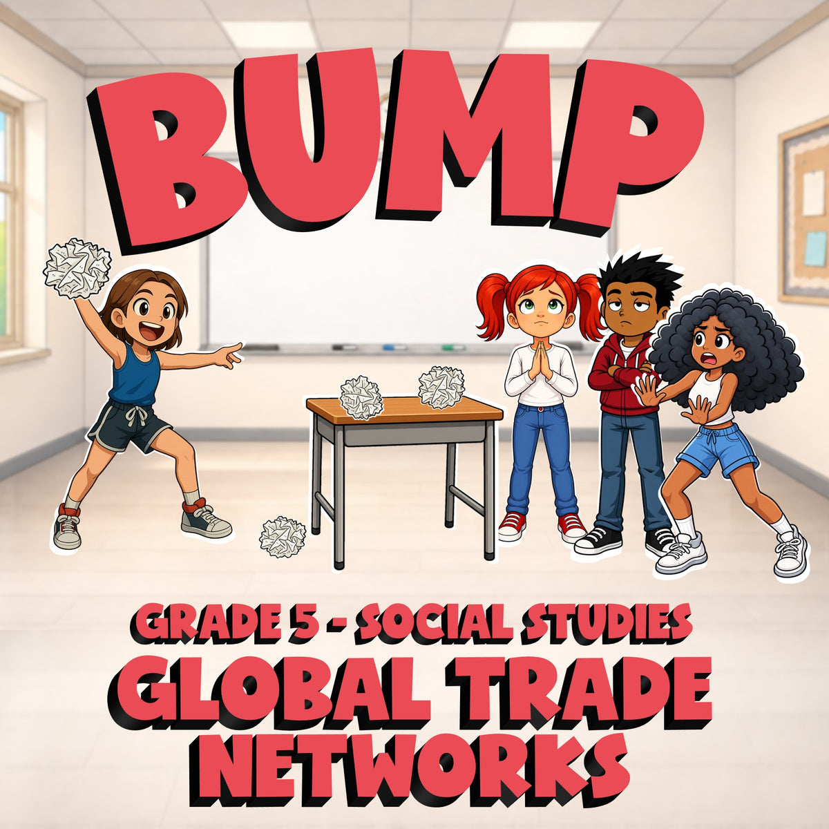 Global Trade Networks BUMP Socials Game - No Prep Grade 5 Review Activity