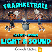 Light & Sound TRASHKETBALL Science Game - No Prep Grade 5 Review Activity