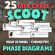 Phase Diagrams SCOOT TASK CARDS Science Game - No Prep Chemistry Review Activity