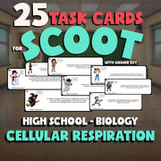 Cellular Respiration SCOOT TASK CARDS Science Game - No Prep Biology Review