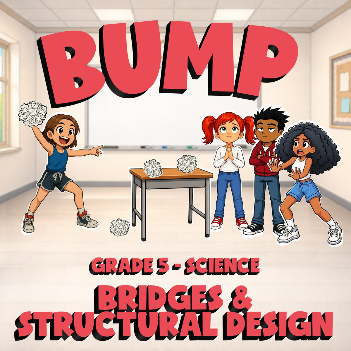 Bridges & Structural Design BUMP Science Game - No Prep Grade 5 Review Activity