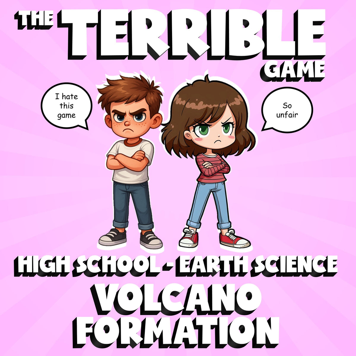 Volcano Formation THE TERRIBLE GAME - No Prep Earth Science Review Activity