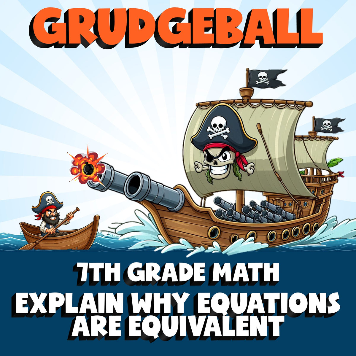 Explain Why Equations Are Equivalent GRUDGEBALL Math Game - No Prep Grade 7